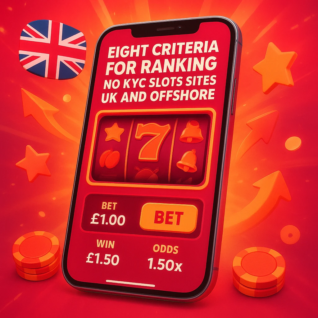 Eight Criteria for Ranking No KYC Slots Sites UK and Offshore
